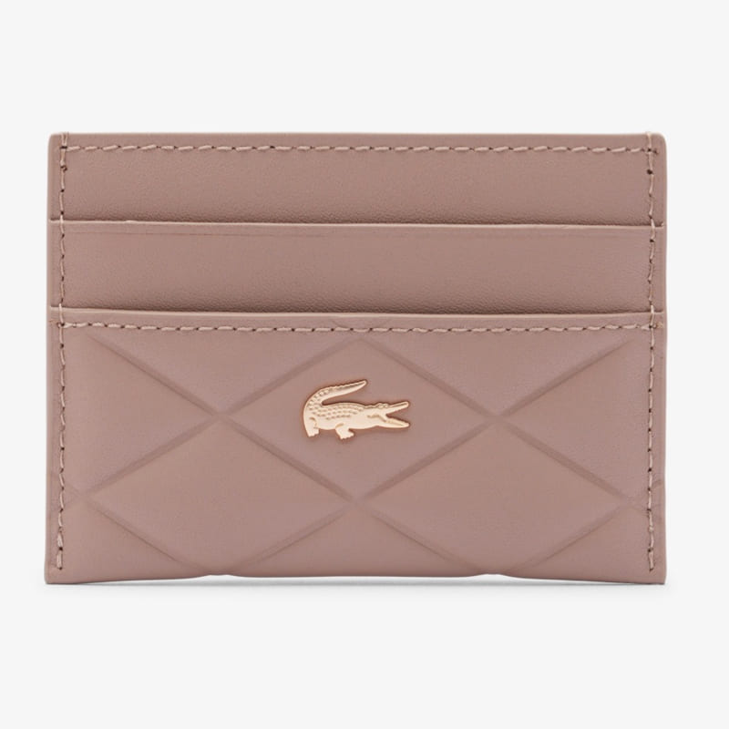 Carteira Lacoste Crocodelle Puffed Leather CC Holder