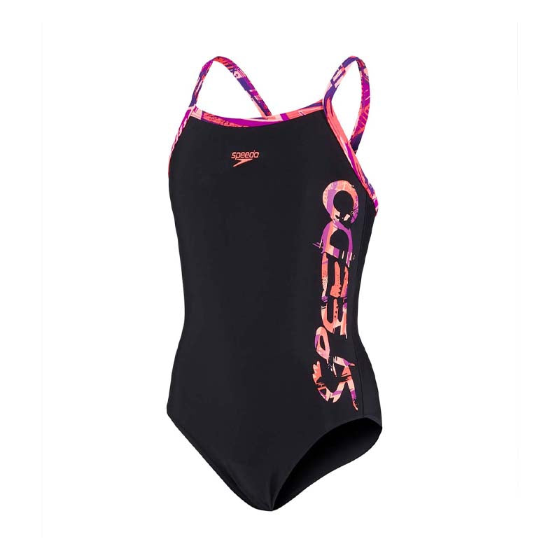 Fato De Banho Speedo Placement Thinstrap Muscleback Preto