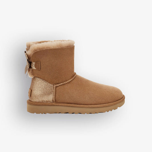 Botas Ugg Mini Bailey Bow Glitz Castanho