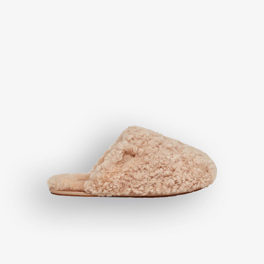 Chinelos Ugg Maxi Curly Slide Castanho