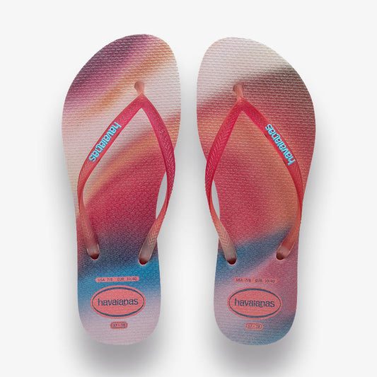 Chinelos Havaianas Slim Metallic Rainbow Multicor