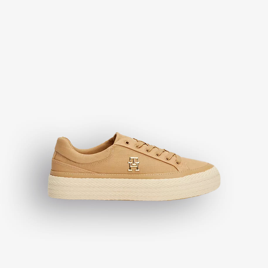 Sapatilhas Tommy Hilfiger Vulc Sneaker Linnen Castanho