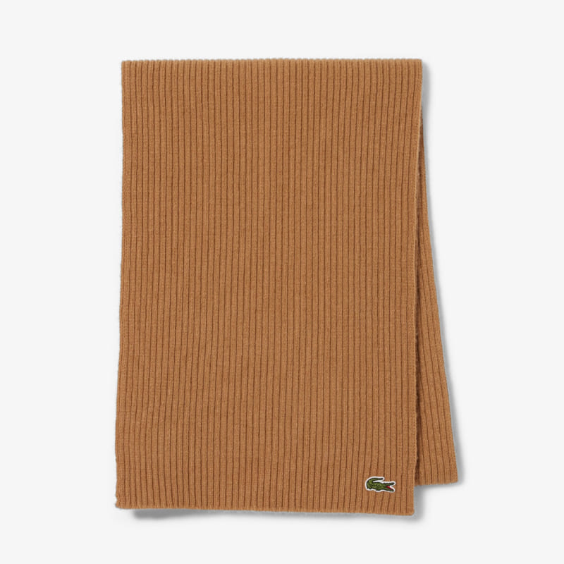Cachecol Lacoste Ribbed Wool Scarf