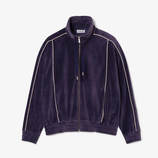 Casaco Lacoste Oversized Zipped Velour